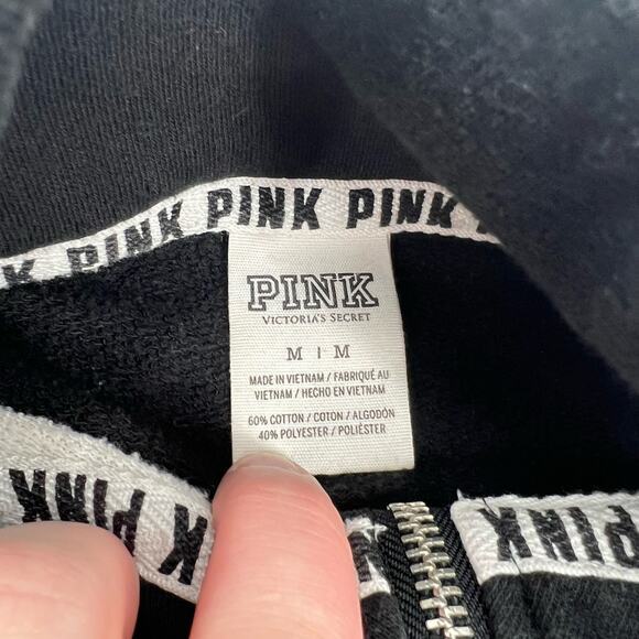 VTG Y2k Womens Victoria's Secret Pink High Low Half Zip Leopard Print Sweatshirt - Picture 4 of 6